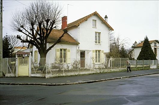 法国,区域,巴黎,独栋住宅