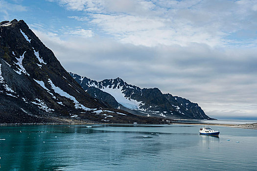 小,渔船,斯瓦尔巴特群岛,北极,挪威,欧洲