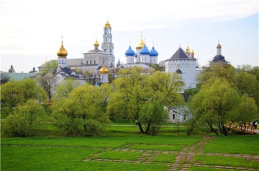 寺院,正面,塞尔吉耶夫,莫斯科,区域,俄罗斯