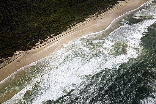 海岸,弗雷泽岛,澳大利亚,航拍