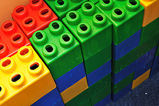 彩色,砖,玩具,背景,孩子,操场