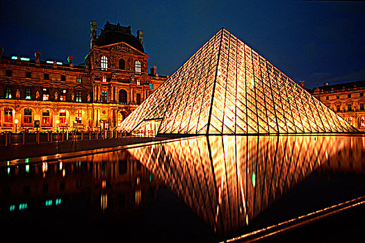 法国,巴黎,卢浮宫,金字塔,翼
