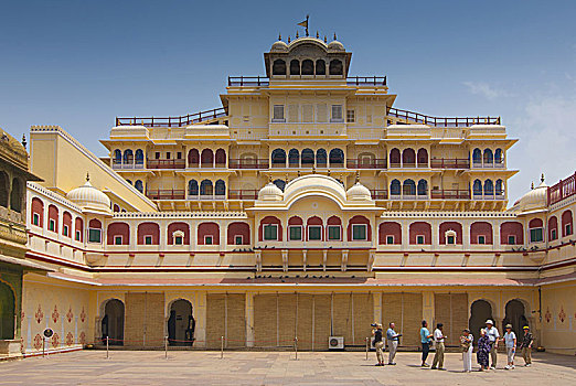 风景,斋浦尔,城市宫殿,拉贾斯坦邦,印度