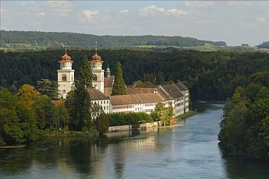 教堂,莱茵河,河,苏黎世,瑞士,欧洲