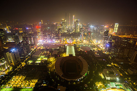 中国,广州,城市夜景