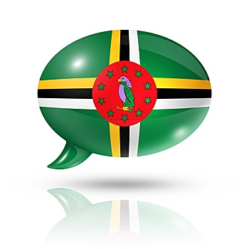 多米尼加,旗帜,对话气泡框