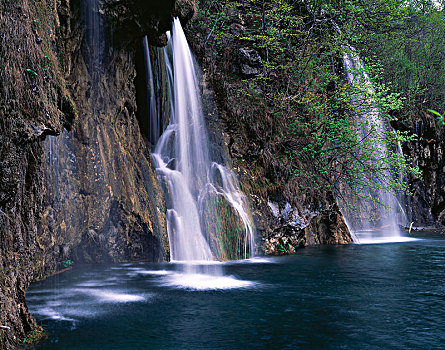 瀑布,马里,十六湖国家公园,克罗地亚,欧洲