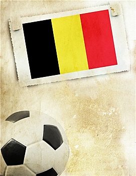 照片,比利时,旗帜,足球