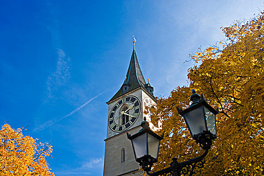 教堂,历史名镇,苏黎世,瑞士,欧洲