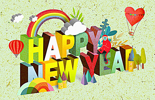 背景,新年,信息,新年快樂