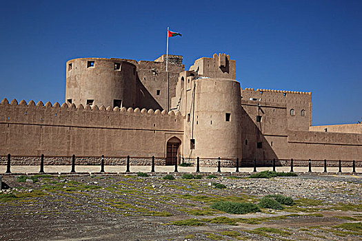 城堡,阿曼,阿拉伯半岛,中东,亚洲
