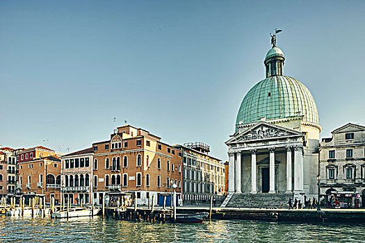 教堂,水岸,威尼斯,意大利