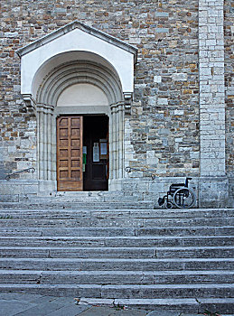 轮椅,教堂,楼梯,佛罗伦萨,意大利