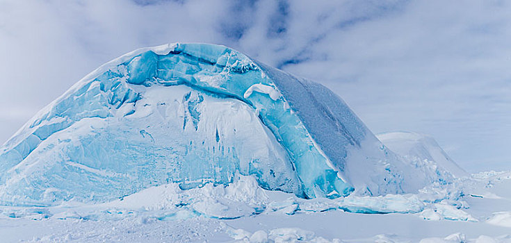 冰山,风景,冰冻,峡湾,巴芬岛,笔直,海岸,努纳武特,加拿大,北美