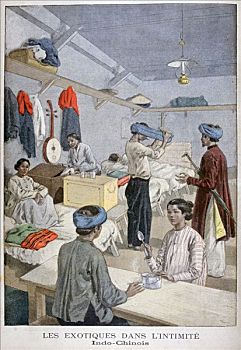 印度支那,展示,19世纪,巴黎,艺术家
