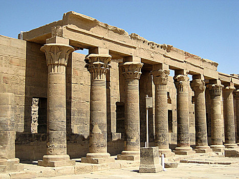 柱廊,柱子,多柱厅,寺庙,伊希斯