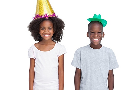 儿童,穿,派对帽