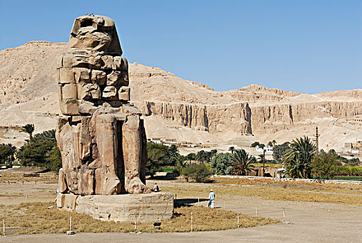 阿波罗神之巨像,底比斯,西部,路克索神庙,尼罗河流域,埃及,非洲