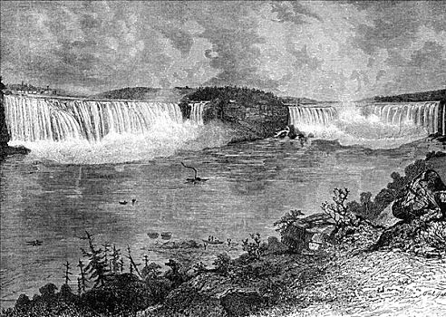 尼亚加拉瀑布,加拿大,19世纪