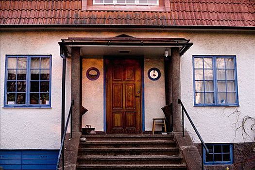 门,阶梯,别墅,瑞典
