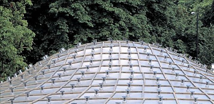 蛇形画廊展厅,2005年,屋顶,正面,特写