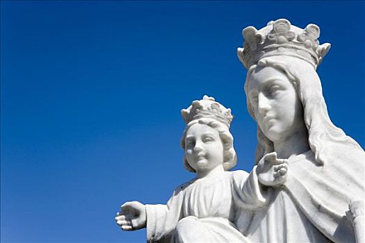 圣母玛利亚,耶稣,雕塑,墓地,梅里达,委内瑞拉,南美