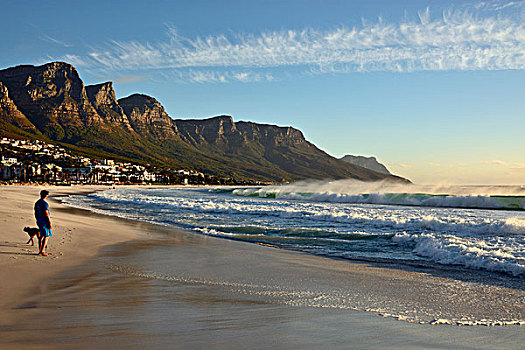 海滩,坎普斯湾,开普敦,西海角,南非,非洲