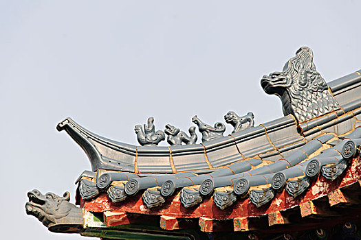 传统中国建筑房脊装饰
