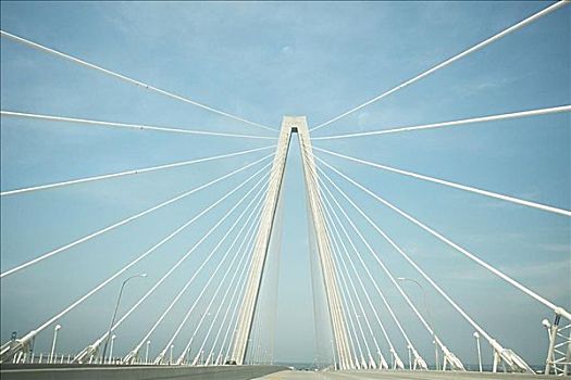 道路,吊桥,查尔斯顿,南卡罗来纳,美国