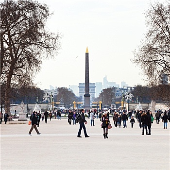 方尖塔,凯旋门,杜乐丽花园,巴黎