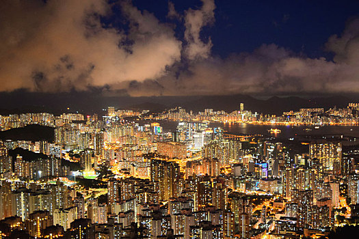 香港狮子山夜景
