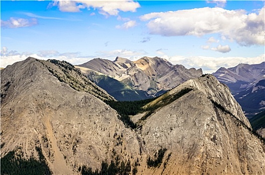 风景,落基山脉,山脉,艾伯塔省,加拿大