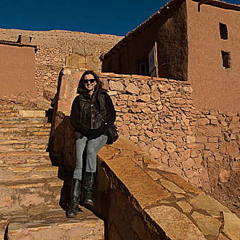 女人,堡垒,瓦尔扎扎特,摩洛哥