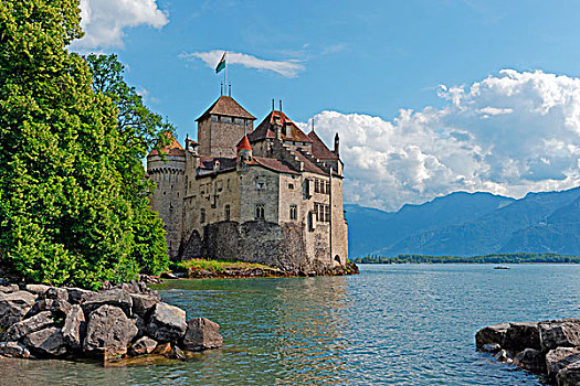 城堡,蒙特勒,瑞士,欧洲