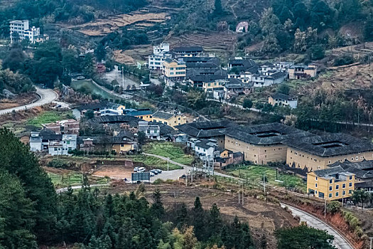 福建省,龙岩市,永定区,南溪,楼群,建筑,景观