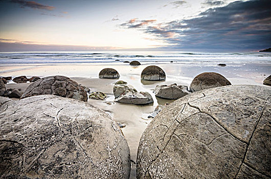 莫拉基圆石,地貌,圆,石头,球,沿岸,奥塔哥,南岛,新西兰,大洋洲
