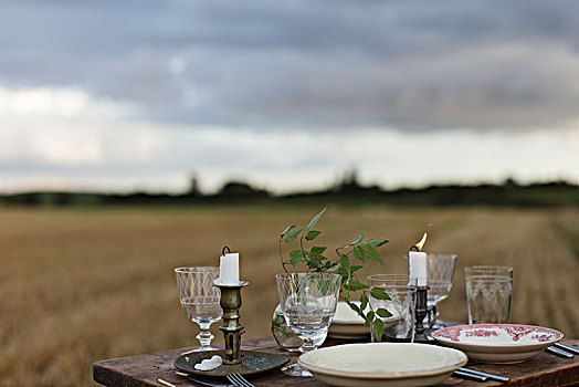 浪漫,桌面布置,牧场