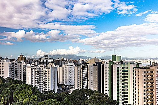 摩天大楼,多云,蓝天,巴西