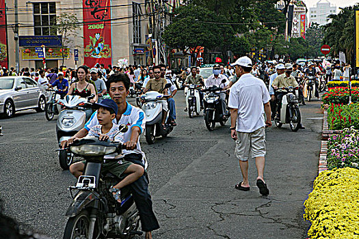 人,街道,胡志明,越南