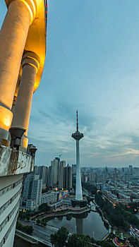 沈阳城市风光彩电塔夜景