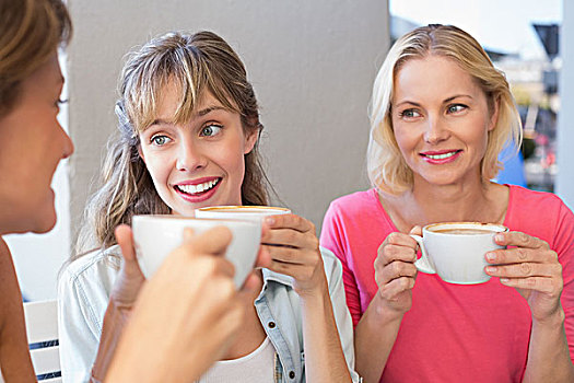 美女,女人,喝咖啡,对视,咖啡