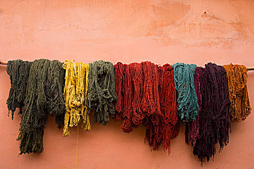 毛织品,染,弄干,上网,编织,合作,库斯科市,秘鲁