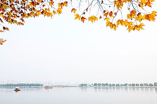 杭州西湖,白堤,风光,秋季