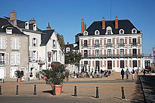 法国,布卢瓦,城堡广场