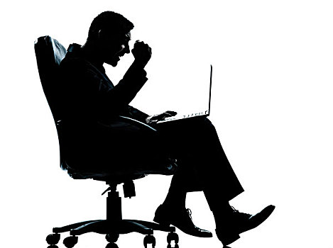 一个,商务,男人,电脑,计算,成功,坐,扶手椅