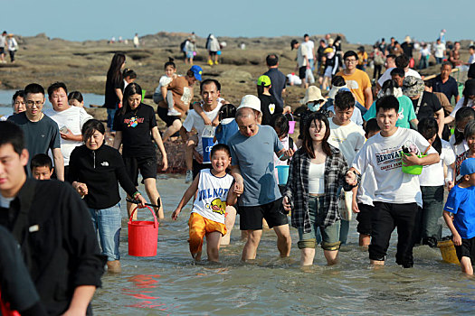 太壮观,万人赶海大军浩浩荡荡登陆太公岛,尽情享受快乐时光