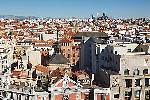 18世纪,教堂,圣荷塞,前景,20世纪,商务中心,背景,马德里,西班牙