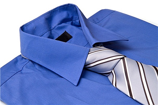 新,蓝色,男人,衬衫,领带