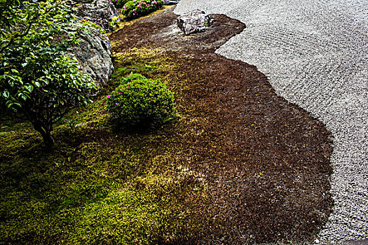 禅,岩石花园,庙宇,京都,日本