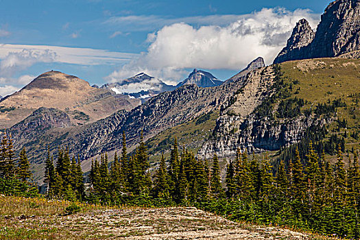 冰川国家公园,园墙,风景